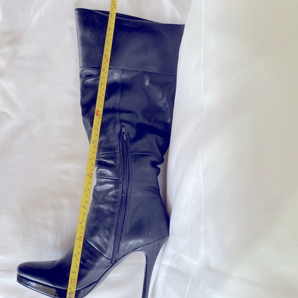 Brand New ! Brazilian Style Long Black Leather Boots.Inside Zipper - Size 39/8.5 - Picture 9 of 11